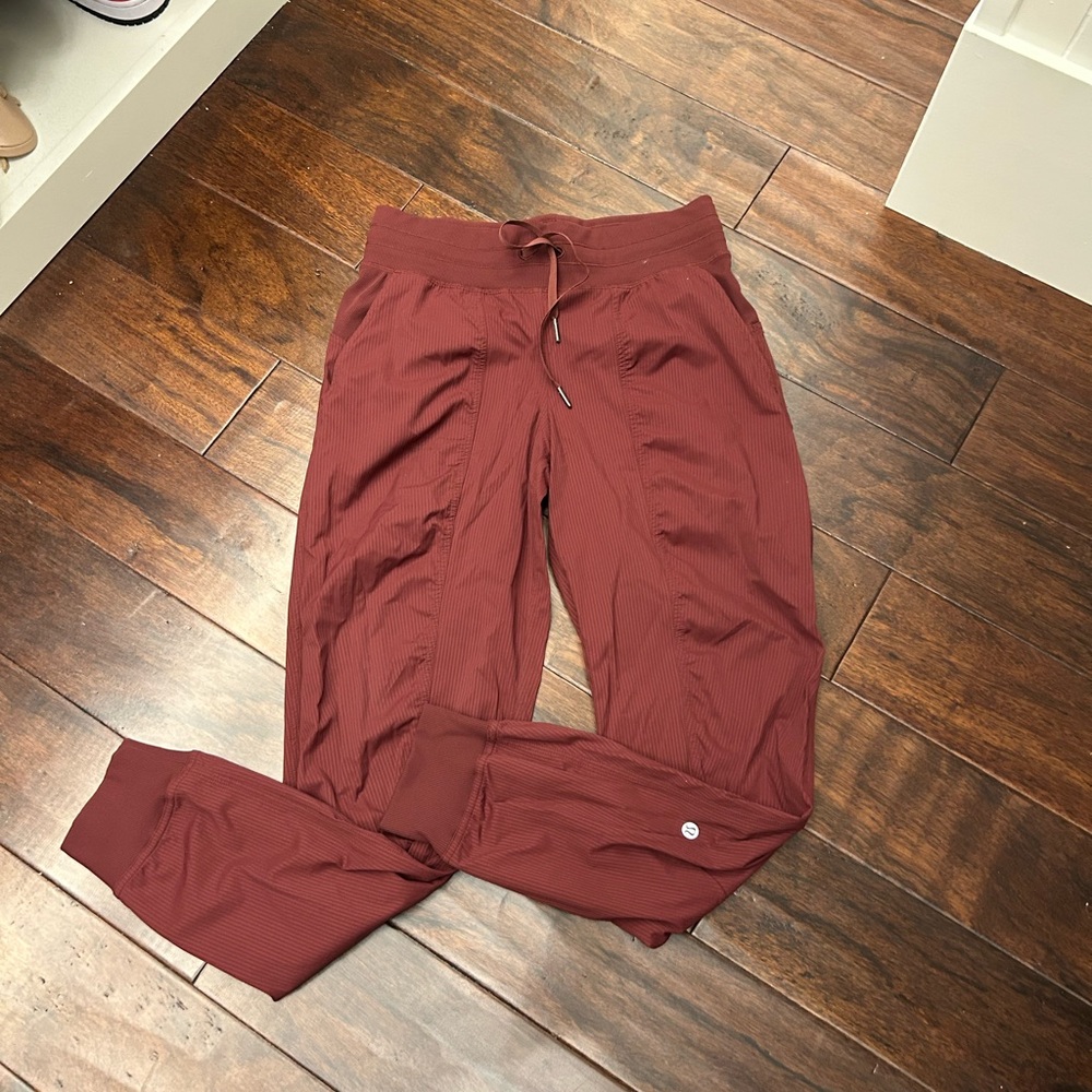 lululemon athletica Burgundy Mid Rise Dance Studio Joggers